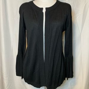 Karissa & Me Black Bell Sleeve Cardigan Size M New With Tags (W138,39)